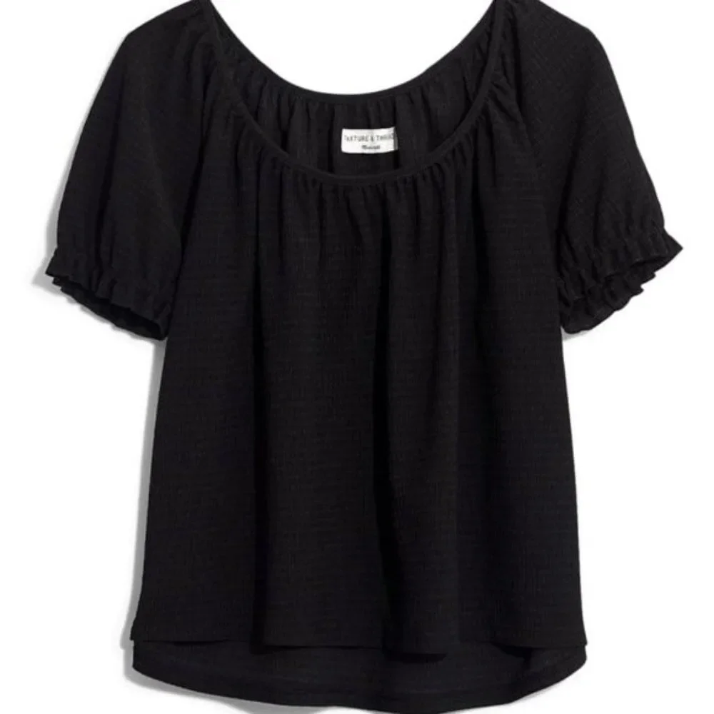 NWT Madewell Texture & Thread Peasant Top | S